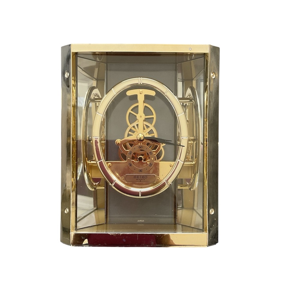 Seiko Gold and Black Table Clock
